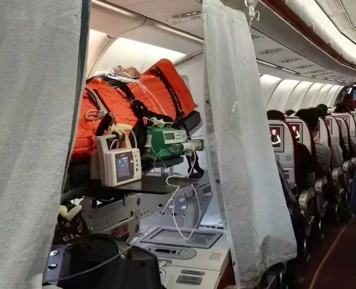 平乐县跨国医疗包机、航空担架
